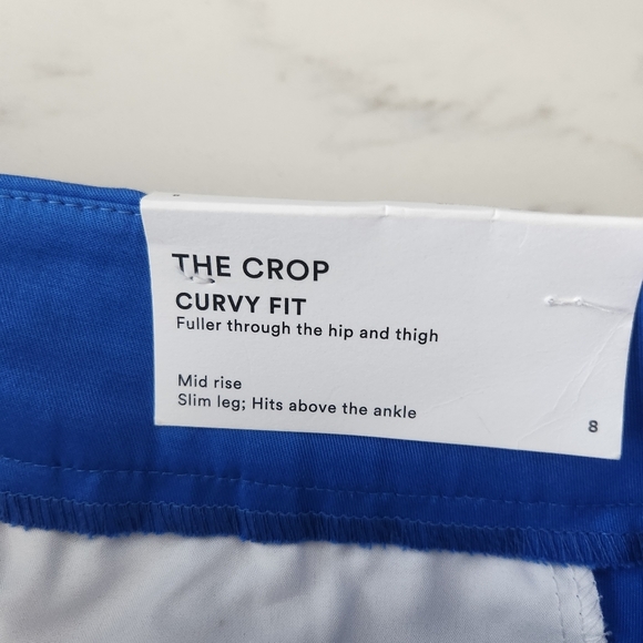 Ann Taylor Factory Blue The Crop Curvy Fit Pants 8 - Picture 6 of 9